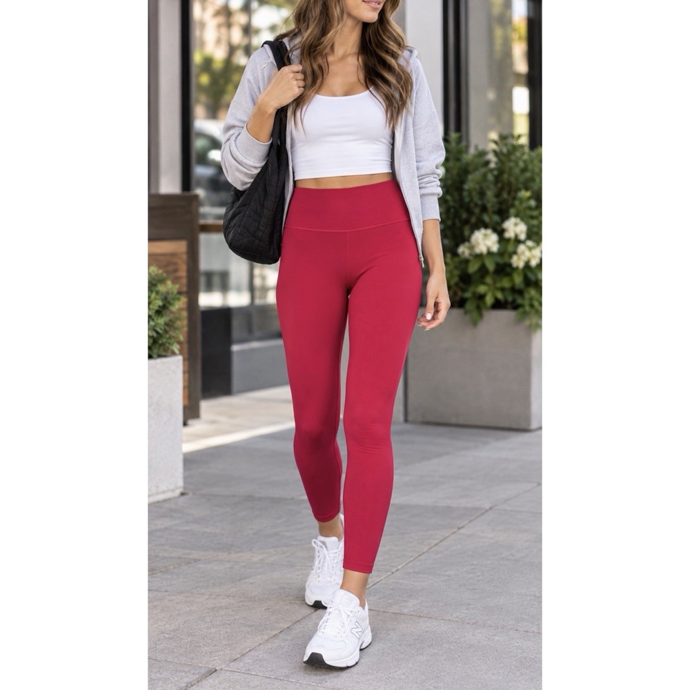 NWT Lululemon Leggings Size 14 Wunder Train No Line HR Tight 28" MSRK Moss Rose